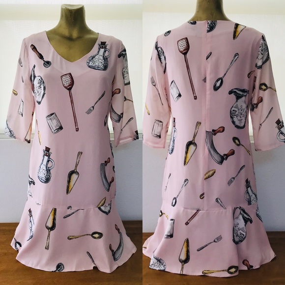 DAILY DEAL! Fabulous ITALIAN Designer STYLE Novelty Sicilian Kitchen Print DRESS - Picture 6 of 16